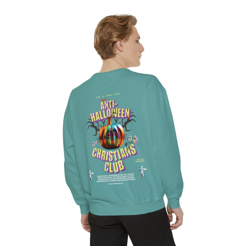 Unisex Anti-Halloween Garment-Dyed Sweatshirt