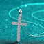 925 Sterling Silver Cross Moissanite Necklace - Lord of LordsJewelry
