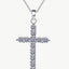 Moissanite Cross Pendant Chain Necklace - Lord of LordsJewelry